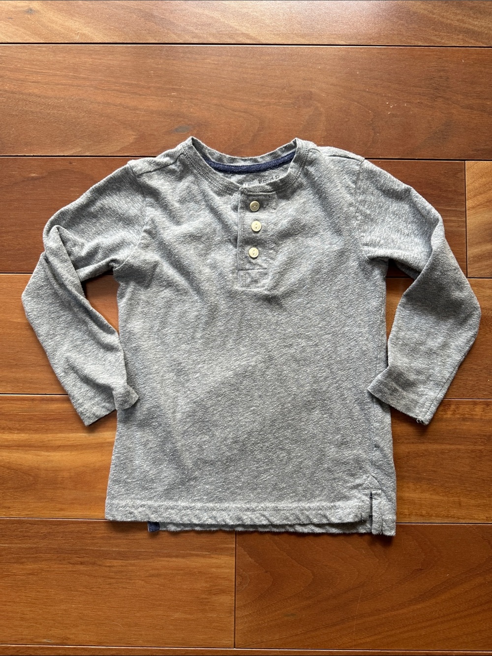 Primary Gray Long-Sleeve Henley Top 3T